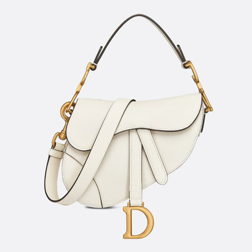 Dior Mini Saddle Bag with Strap White 1 Mini Saddle Bag with Strap-1