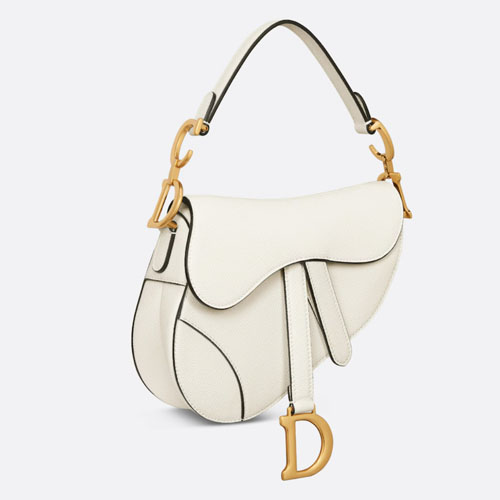 Dior Mini Saddle Bag with Strap White 5 Mini Saddle Bag with Strap-3
